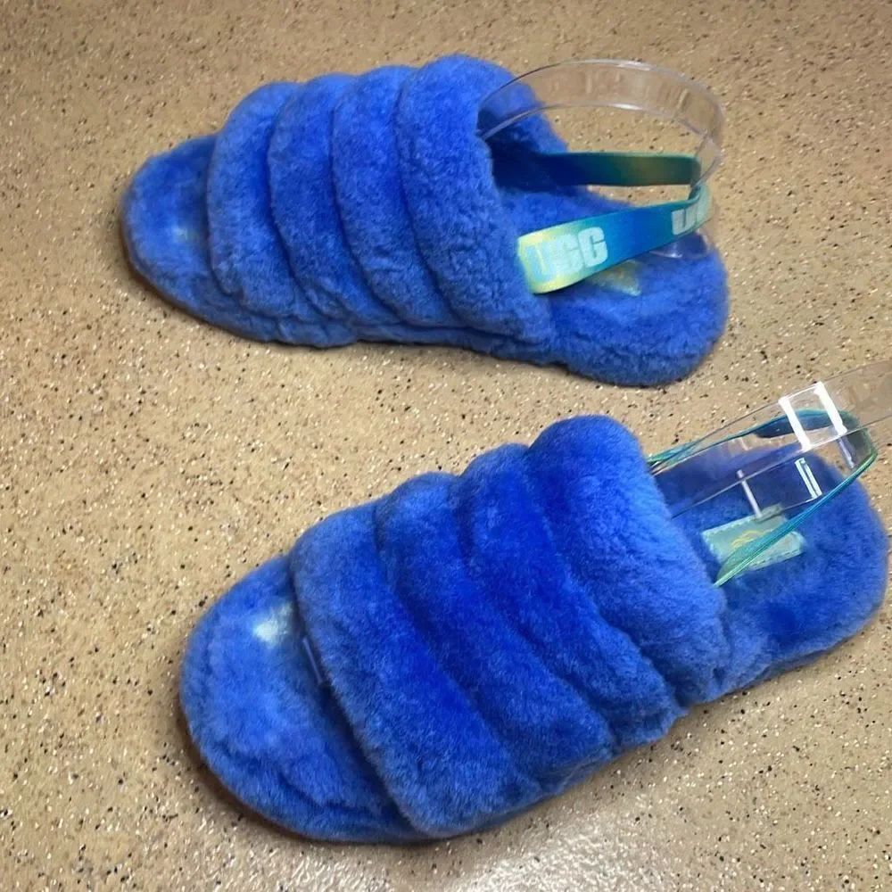 UGG Fluff Yeah Gradient Slide Mystic Blue US 5